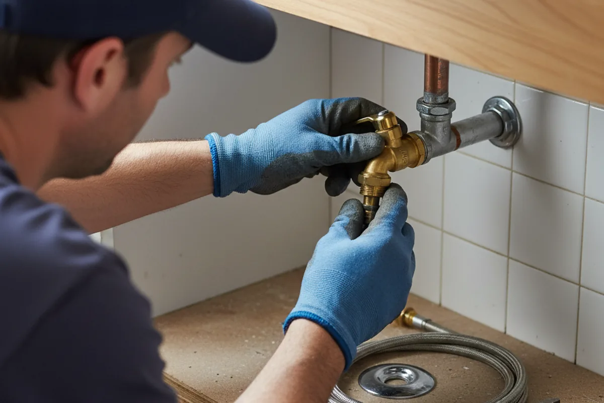 Shutoff valve and fitting work during Faucet and Fixture Repair in Portersville